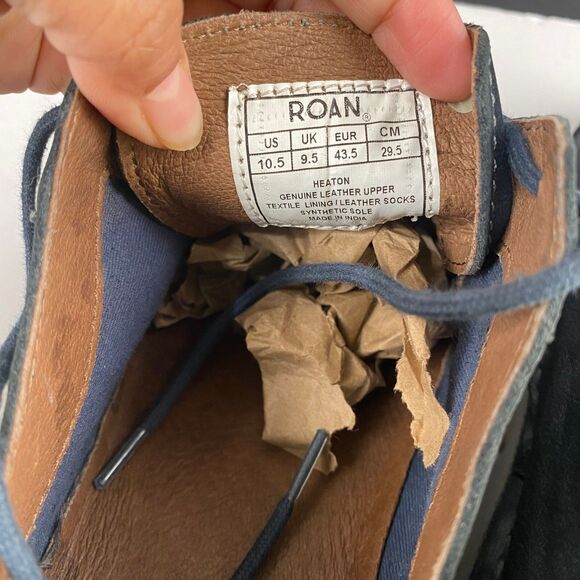 Roan Bed Stu Mens 10.5 Heaton Sneaker Shoe Distressed Navy Leather Casual LaceUp Roan Bed Stu Mens 10.5 Heaton Sneaker Shoe Distressed Navy  main image 2